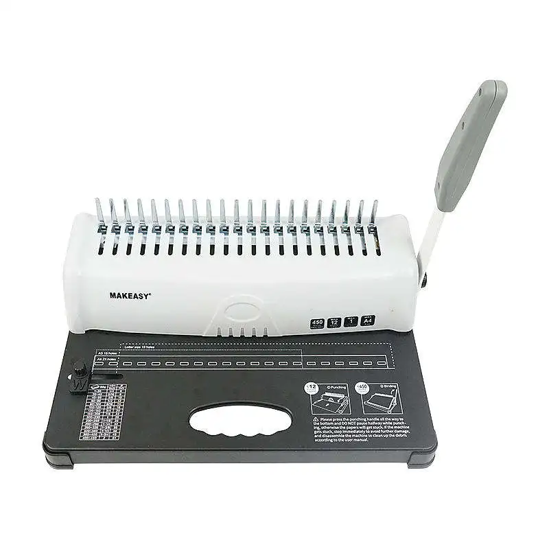 Hot Sale 21 Holes Manual Comb Binding Machine for Office Use Reports Presentations Manuals Binder