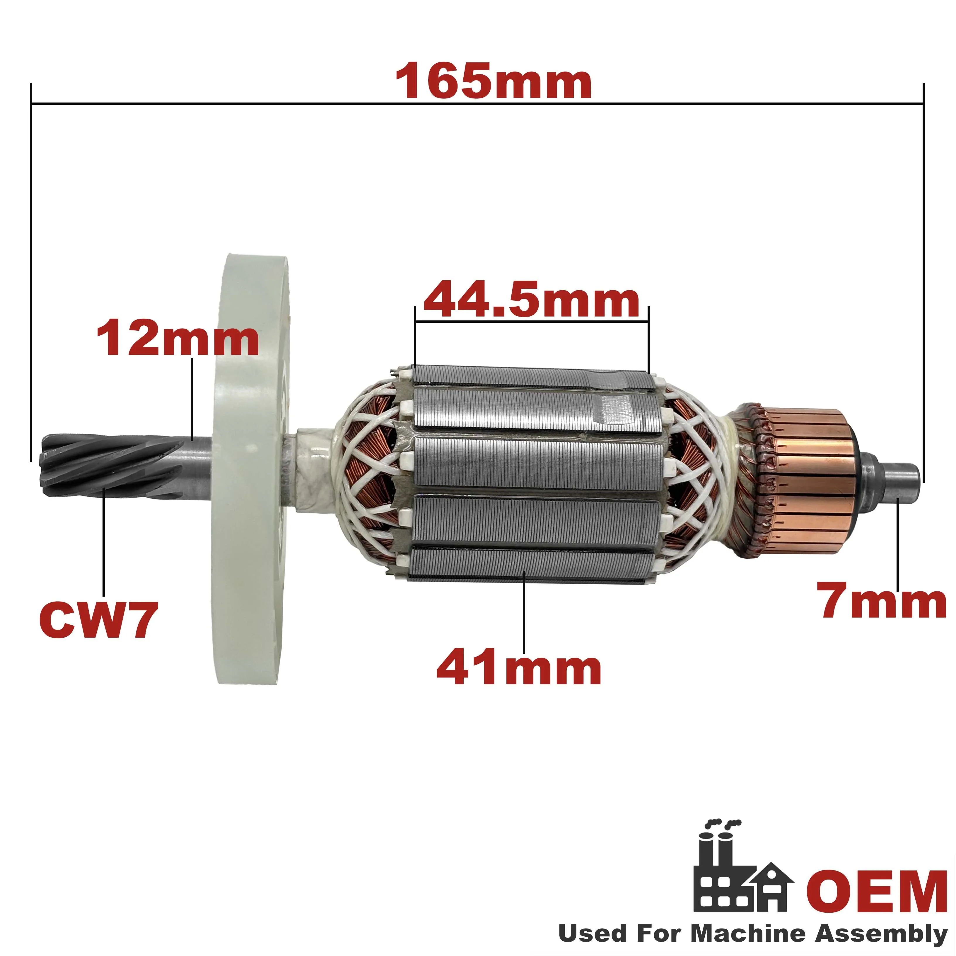 AC220V-240V Armature Rotor Anchor Replacement for MAKITA Electric Rotary Hammer HM0810 HM0810T