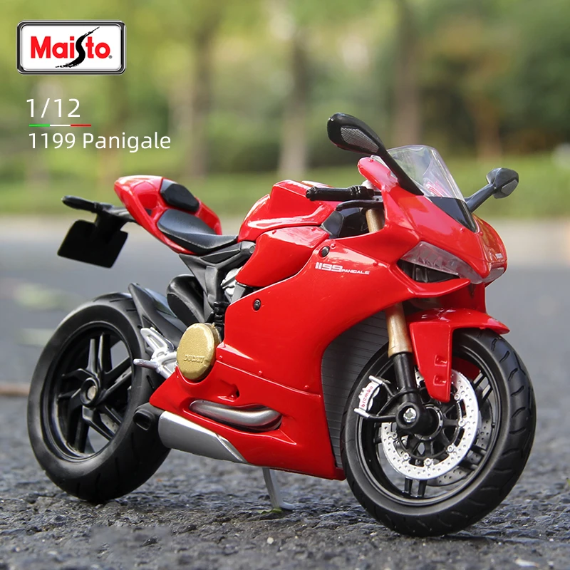 Maisto 1:12 Ducati 1199 Panigale modello di Moto statico Die Cast veicoli da collezione hobby Moto Moto giocattolo regalo