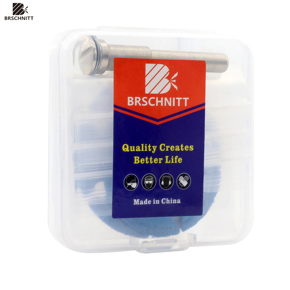 

BRSCHNITT Mini Iron Cutting Disc Brazed Mini Saw Blade for Cutting Iron with Round Shank Cut-Off Wheels for Mental Cut Plate