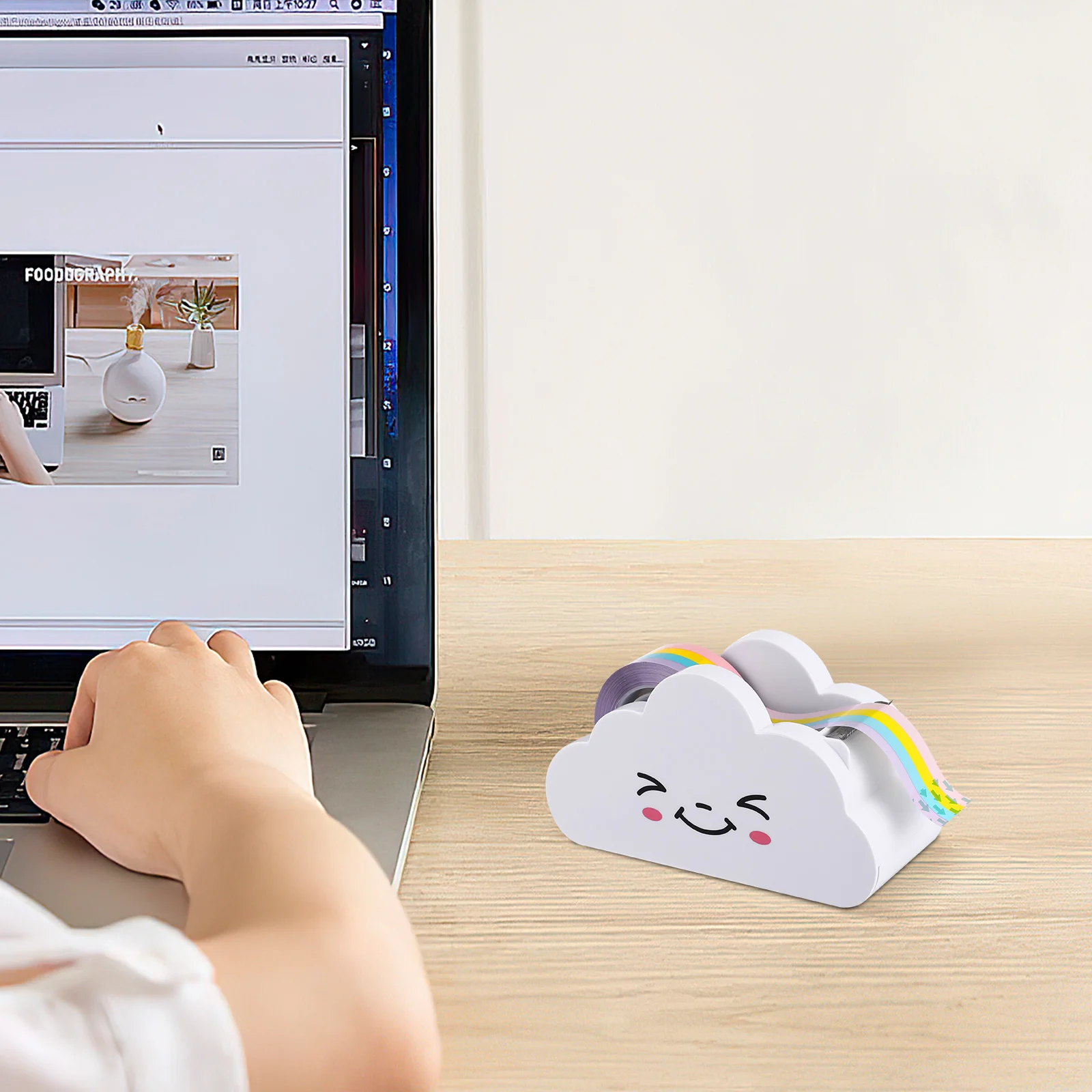 Tape Lightweight Dispenser Desktop Stationery for Kids Adhesive Plastic Fun