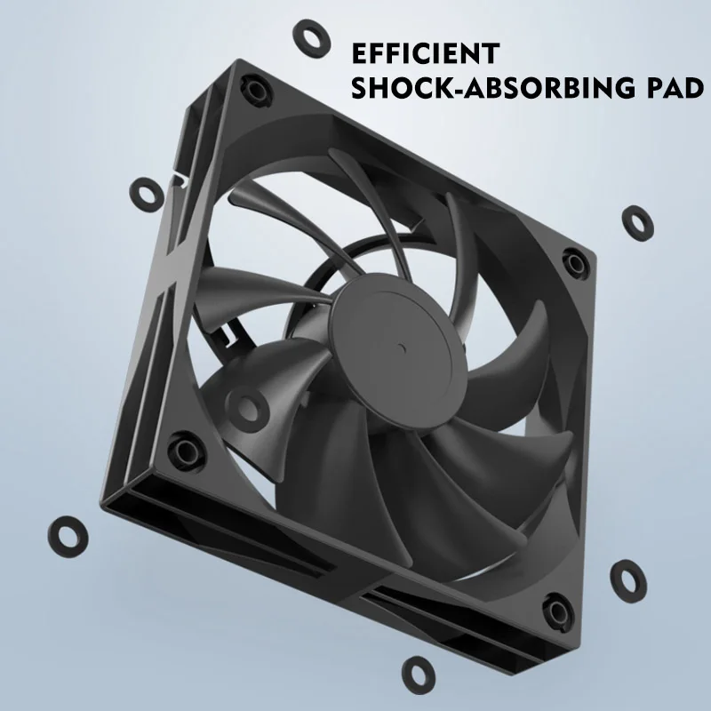 JUMPEAK JP120 120 mm Lüfter, 2000 U/min, hohe Geschwindigkeit, 4 PIN, PWM, geräuschloses Hydrauliklager, 12 cm Lüfter für Gaming-PC-Gehäuse, Flüssigkeitskühler