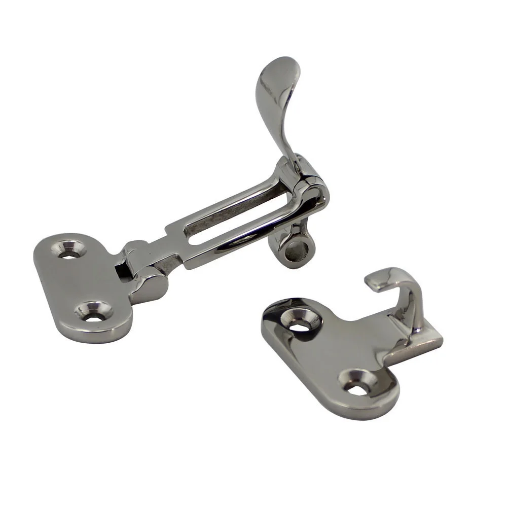 

2 Pieces Deck Lock Hasp 316 Stainless Steel Lockable Hold Down Clamp Latch Fastener Mirror Polish For Marine Boat