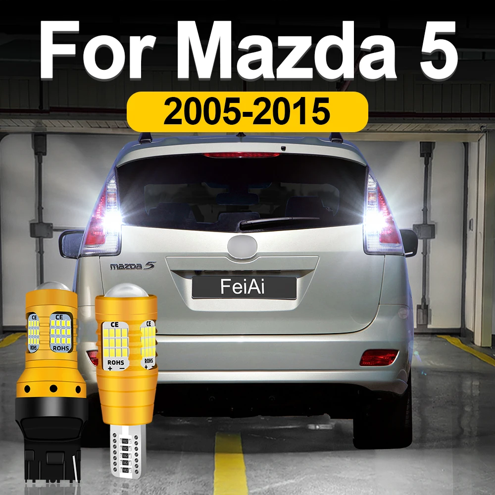 LED Reverse Lights For Mazda 5 Premacy Accessories CR CW 2005 2006 2007 2008 2009 2010 2011 2012 2013 2014 2015 Reversing Lamp