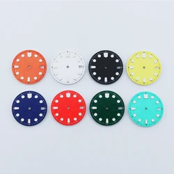 CORGEUT 28.5mm black blue green white red orange sterile watch dial luminous fit NH34 NH35 movement fit 3/3.8/4.2 o'clock crown