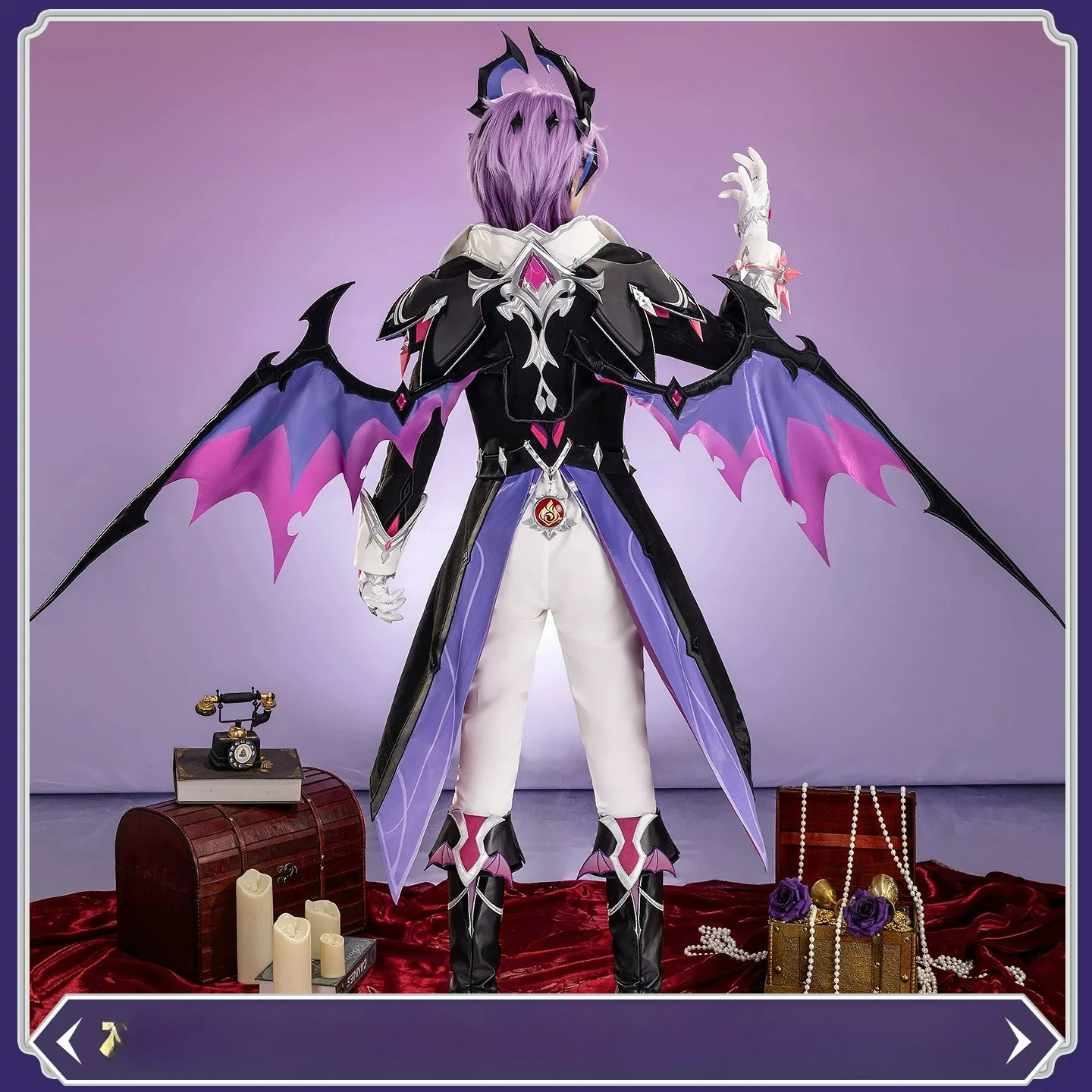 【在庫あり】デュリン コスプレ衣装 ゲーム原神 白黒 ハロウ - Cosplay Anime Black のレビューと価格