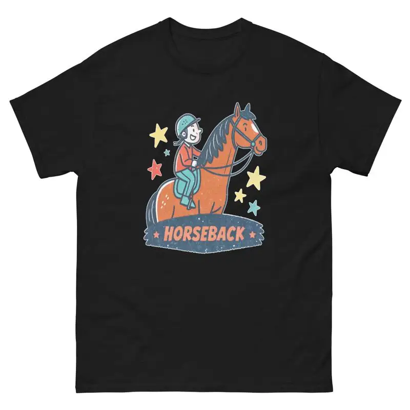 

Футболка с иллюстрацией транспортного средства Horseback