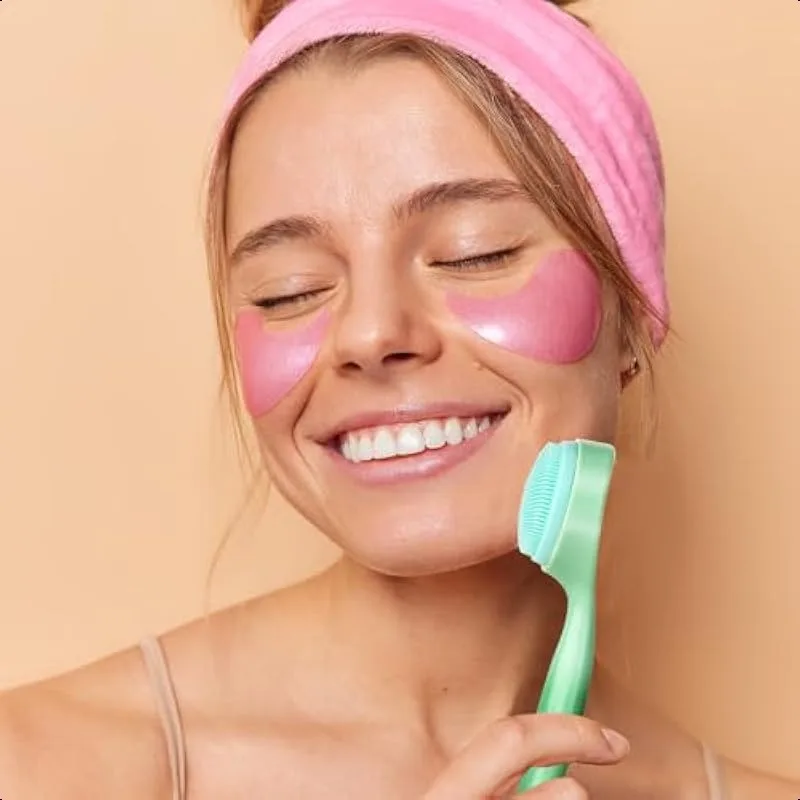 Spazzola detergente Scrubber per il viso Strumenti esfolianti per la cura della pelle Detergente manuale per il viso Gel di silice Massaggio corpo