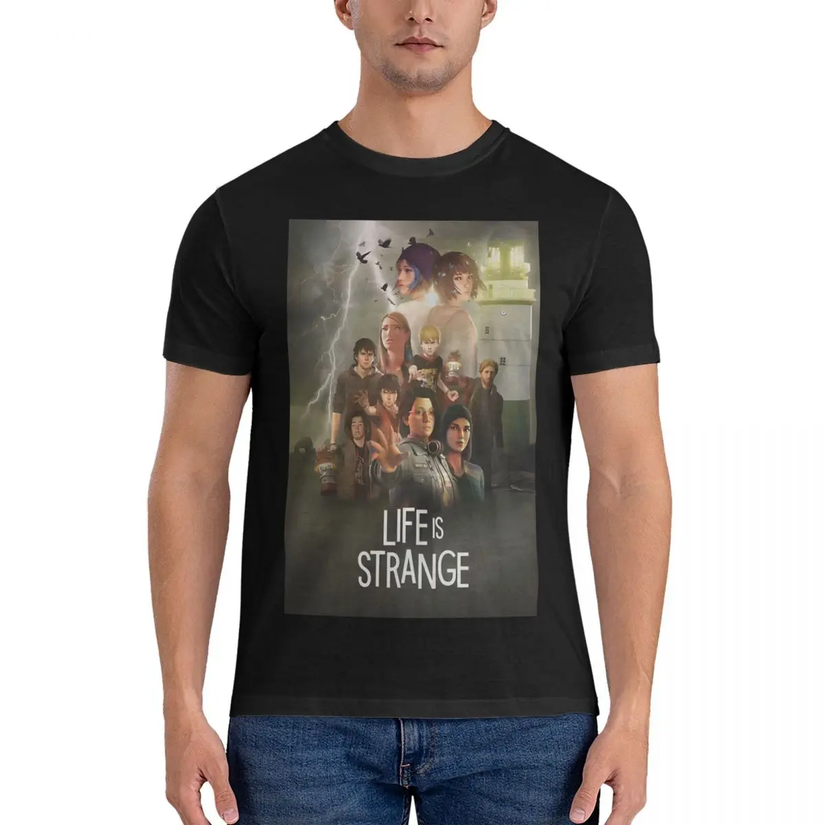 Cinematic Movie T Shirt Men's 100% Cotton Hipster T-Shirt Round Neck Life Is Strange Tees Short Sleeve Tops Gift tops fugees