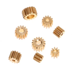 0.5M Modulus 8T 9T 10T 11T 12T 13T 16T Teeth Metal Copper Gear For Spindle Transmission Gear Fit 1.95mm 2.3mm 3.17mm 3mm Shaft