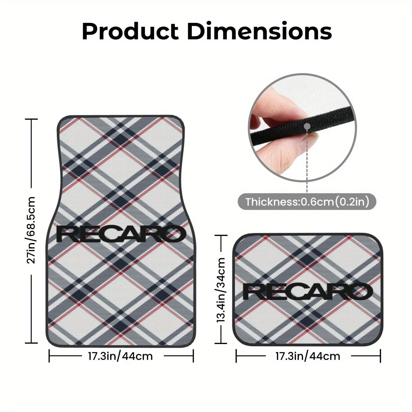 4 قطع من سجادات السيارات العصرية، عناصر الطباعة، تصميم جرافيك ثنائي الأبعاد، داخلية أنيقة للسيارة، مناسبة لمعظم الموديلات، تحسين التاس
