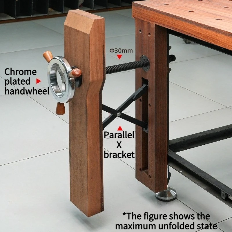 Woodworking Table Leg Clamp European Parallel X Bracket with Inertial Handwheel Professional Heavy-duty Workbench DIY Leg Clamp