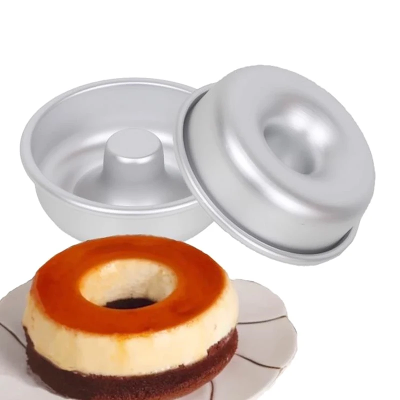 【1 unidad de molde de aluminio para hornear pasteles pequeños/grandes/gigantes, antiadherente, para donuts y savarin】