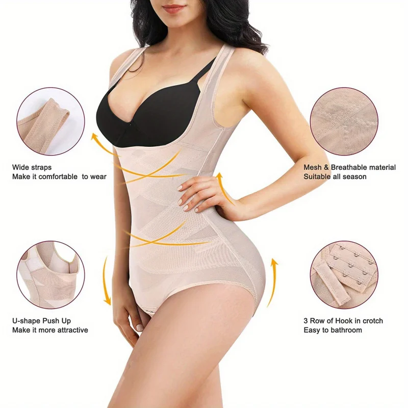 1pc Women's One-Piece Tight Buttocks Control Lifting and Shaping Device High Waist Training Tight Fitting Clothing image 2