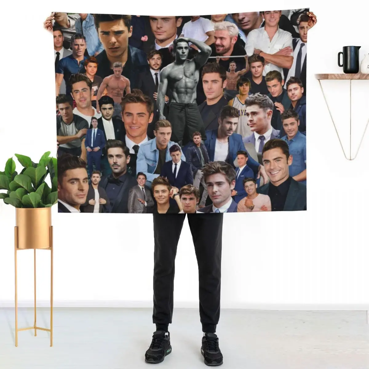 Zac Efron Throw Blanket Vintage Plush Shaggy Thermal for sofa Beach Blankets