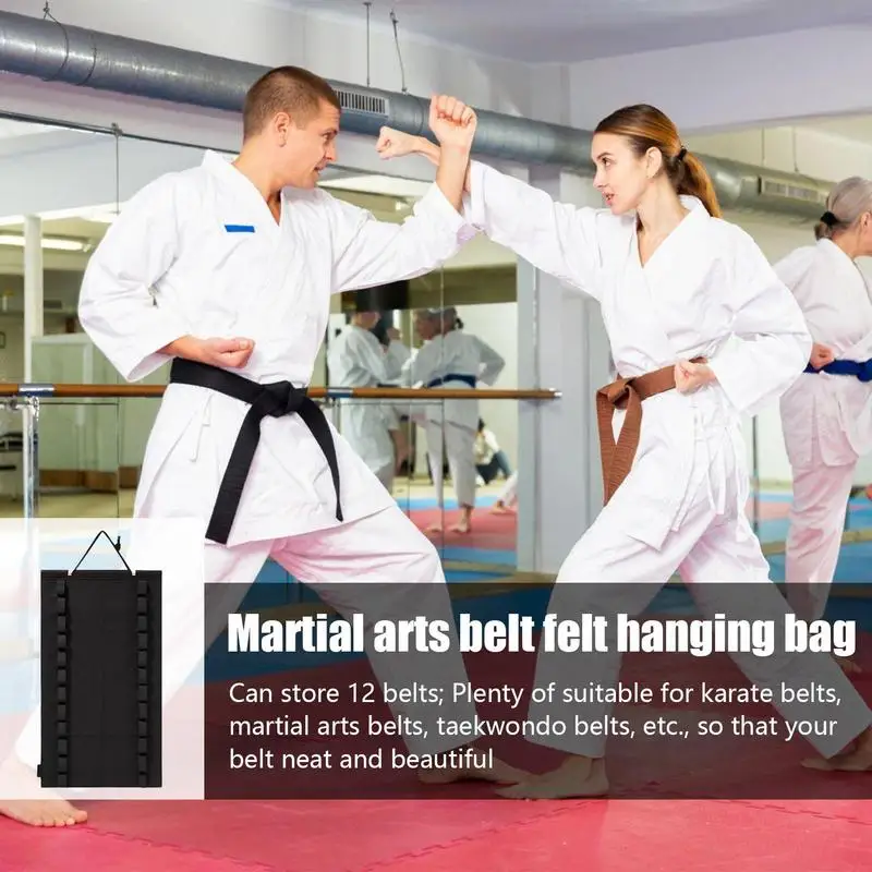 Martial Arts Belt Display 12 Belts Karate Wrestling Belt Displays Easily Insert And Remove Taekwondo Wrestling Belt Holder Belt