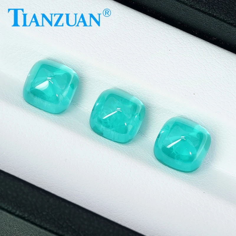 

Lab Grown Paraiba YAG 8x8mm Cushion Shape Sugar Tower Cut Synthetic Yttrium Aluminum Garnet Loose Stone for Jewelry Making