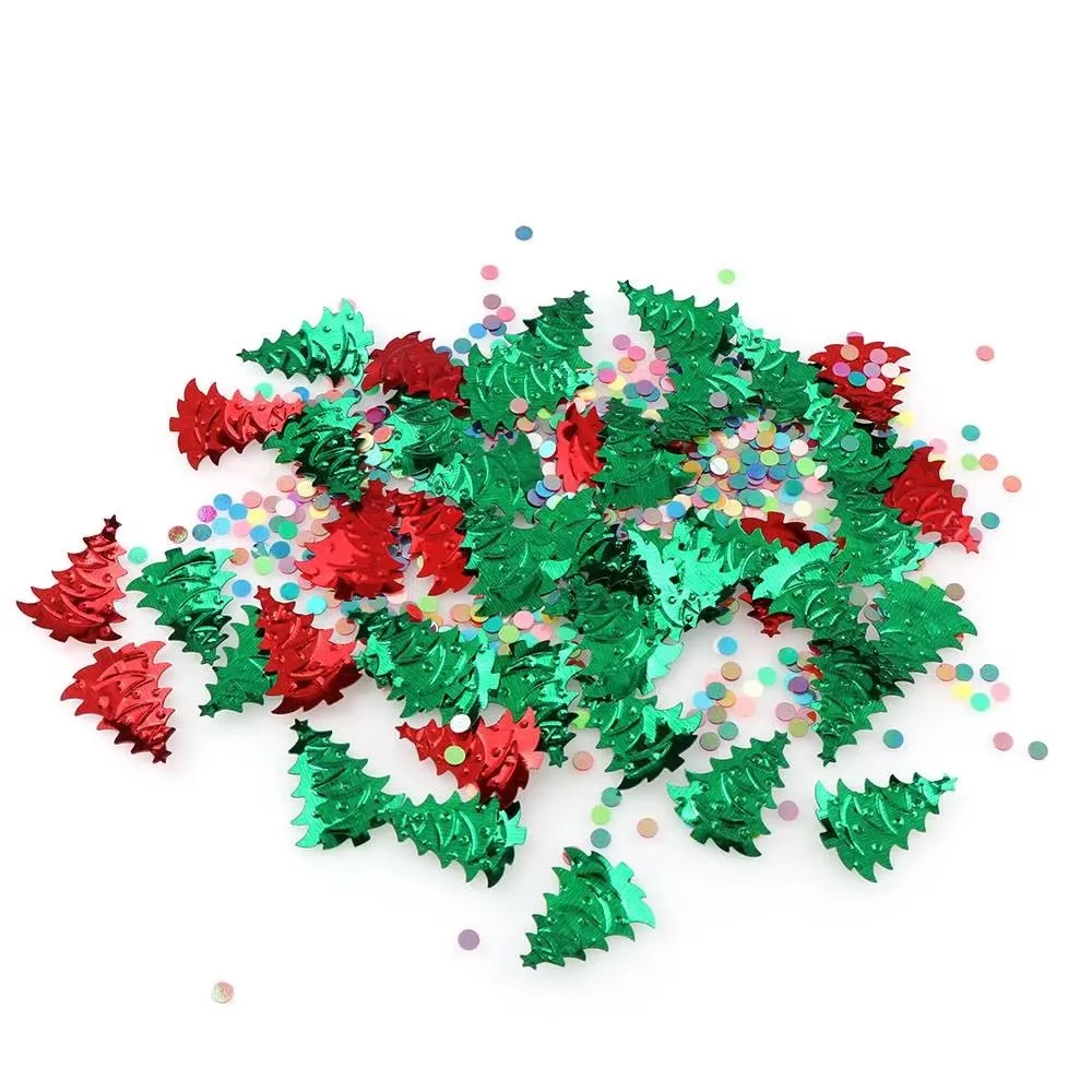 Glitzer Weihnachtsbaum Konfetti Alufolie Pailletten Weihnachten DIY Neujahr Zuhause Hochzeit Geburtstag Wurf Party Dekoration Lieferant – Detail 4