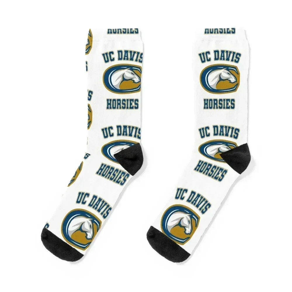 UC Davis Mascot (Aggies/Horsies) Socks Climbing luxe Socks Ladies Men's