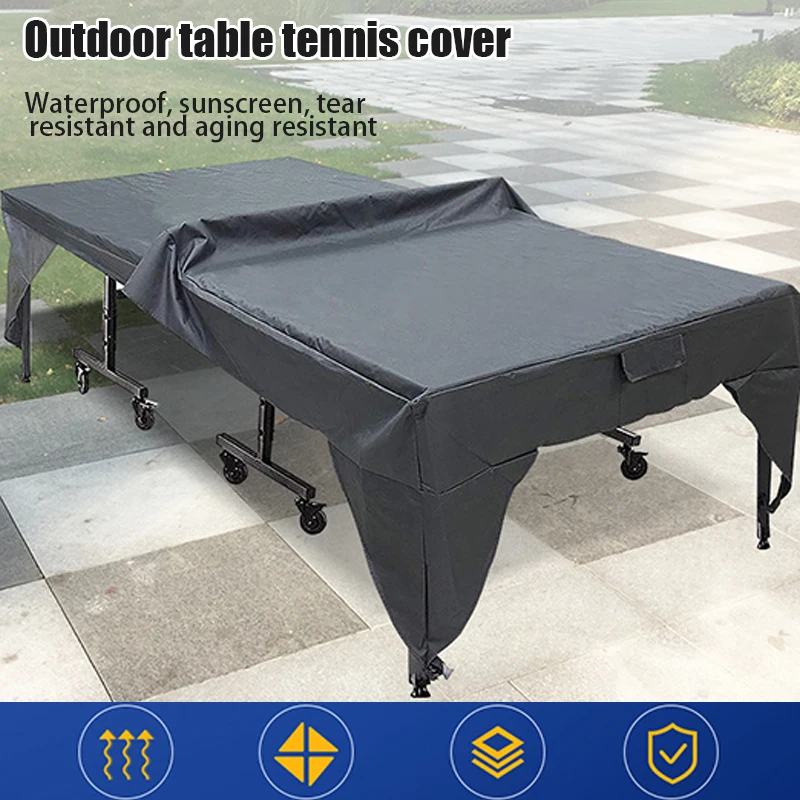 Imagem -04 - Waterproof Ping Pong Table Cover Outdoor e Indoor Tennis Table Cover Storage Protect Dustproof Protector Furniture Case 190t 210d