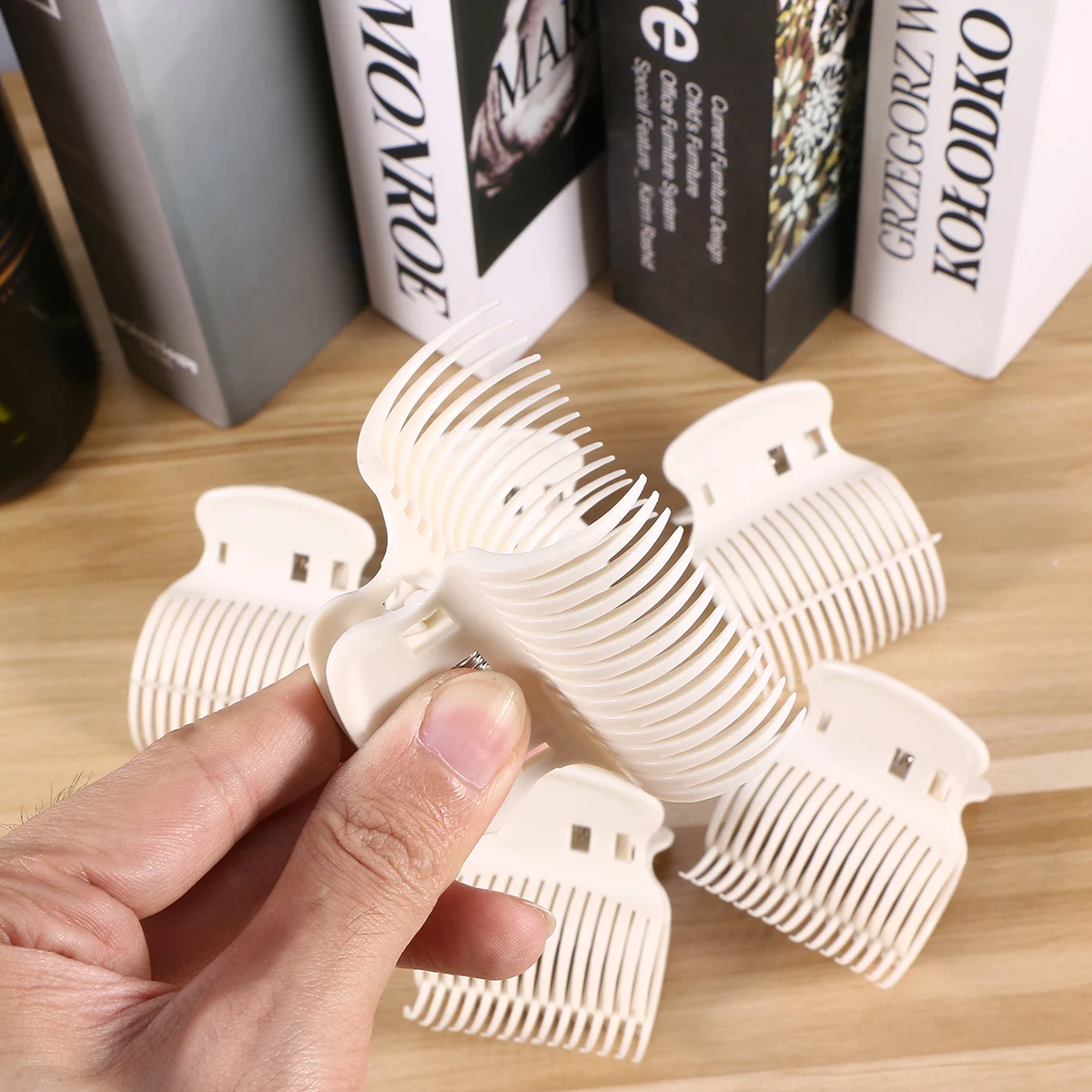

12 Pcs Hair Curlers Perm Clip Durable Plastic Hairpin Barber Shop Accessory Fixing Tool Travel Daily Use Hairstyling