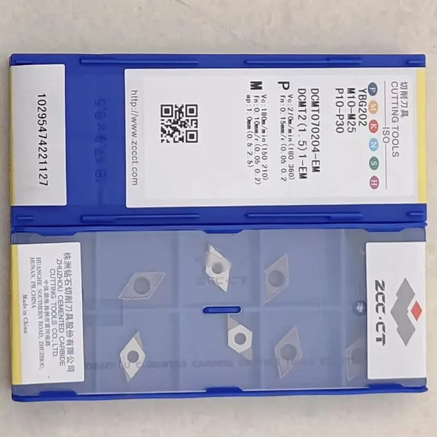 

DCMT070204-EM YBG202 DCMT21.51 DCMT07 ZCC.CT Твердосплавные пластины с ЧПУ Токарные пластины Инструменты Для стали, нержавеющей стали