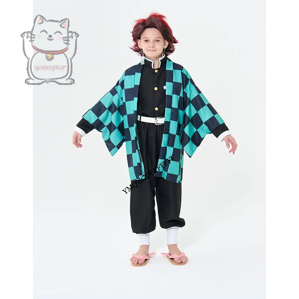 

Anime Charcoal Jiro costume cosplay kimono men and women Halloween carnival party set