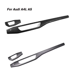 For Audi A4L A5 2017-2024 Wood Grain Carbon fiber Sticker ABS Interior Modification Decoration Center Console Gear Dashboard