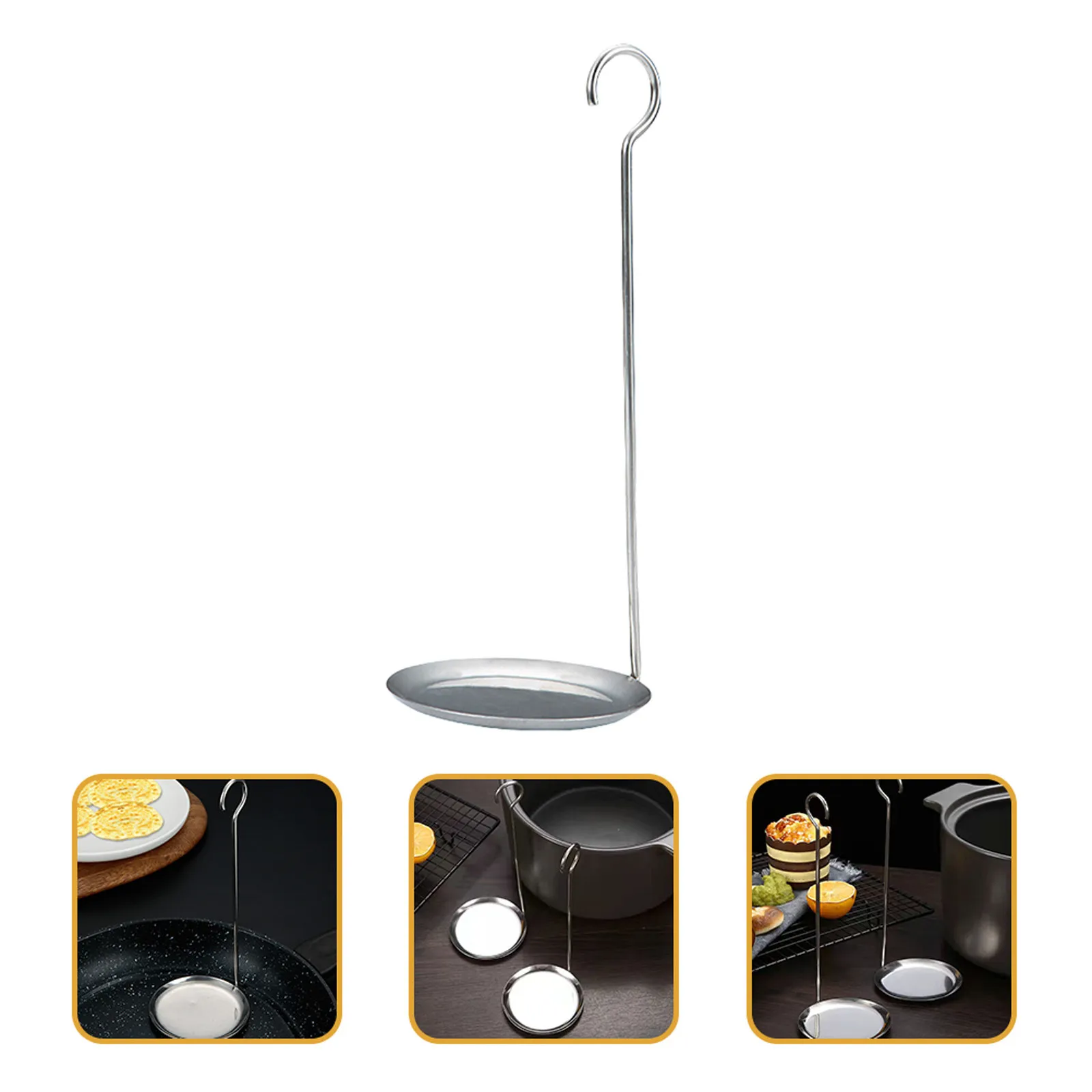 2 Utensilios de Cocina de Acero Inoxidable Antiadherentes con Mango Metálico para Freír y Moldear, para Repostería y Snacks, Esenciales de Cocina