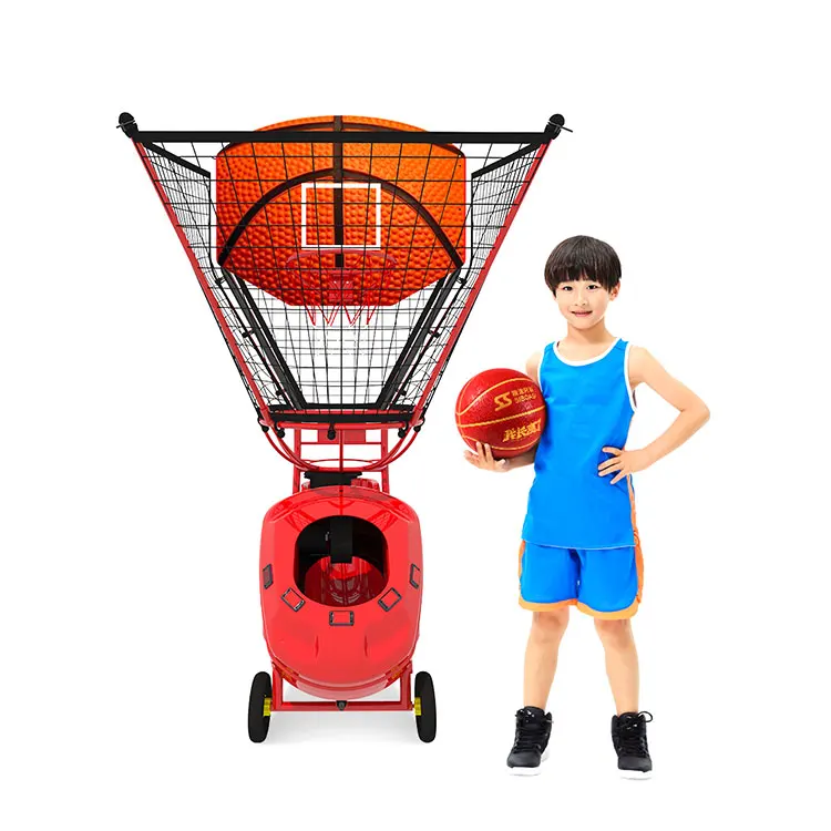 Basketball shooting machine trainer automatic serving machine indoor dribbling and passing equipment frame