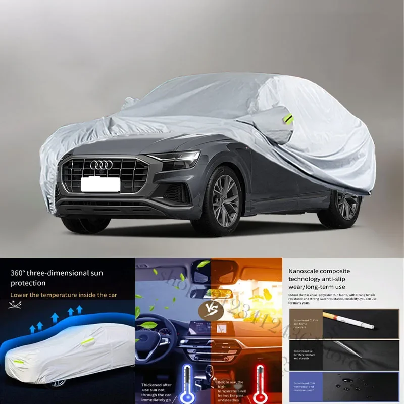 For Audi Q8 EV Auto Anti snow Anti dust Anti uv Anti peeling paint And Anti Rainwater 210t car cover Car cover protection