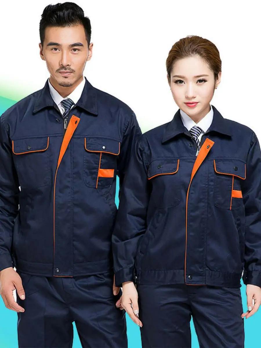 

Long Sve Work orm Set for Men And Women Auto Repair Protective Clothing Can Be Logo Cotton Blend Fabric Anti Soiling