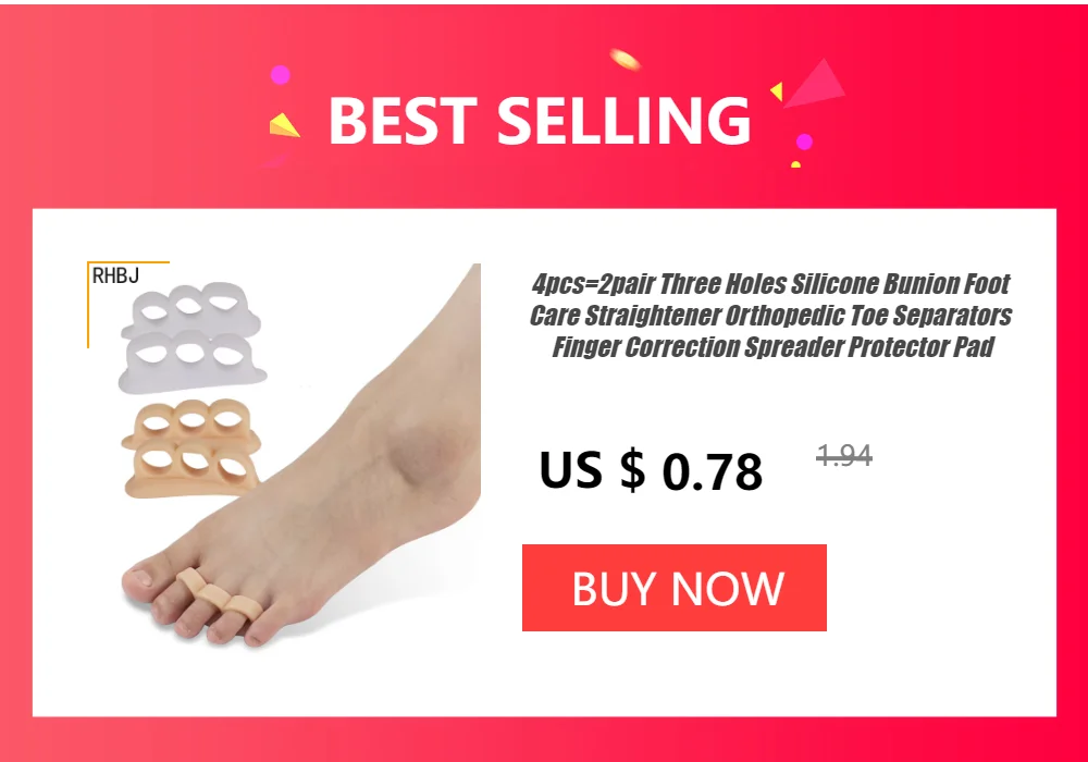 High Quality Feet Bone Thumb Adjuster Toe Separator Hallux Valgus Bunion Corrector Orthotics Correction Pedicure Straightener