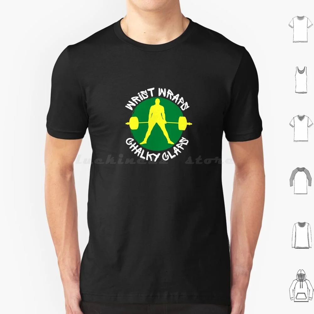 Camisetas de talla grande para gimnasio, envolturas de muñeca, 100% algodón, tiza Sbd, Banco de sentadillas, Deadlift, amarillo/verde