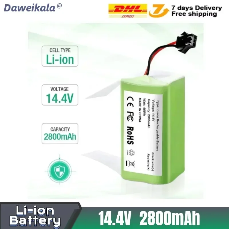 

Daweikala New 14.4V 6800mAh Li-ion Battery For Conga 990 1090 Tesvor X500 Ecovacs Deebot N79 N79S DN622 Eufy RoboVac 11 11S Robo