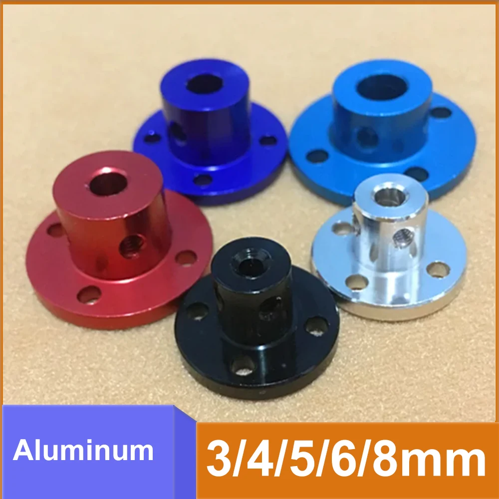2Pcs Aluminum Alloy Flange Coupling 3-8mm Color Anodized Shaft Coupler Fixed Flange Connector For Printer CNC DIY Accessories