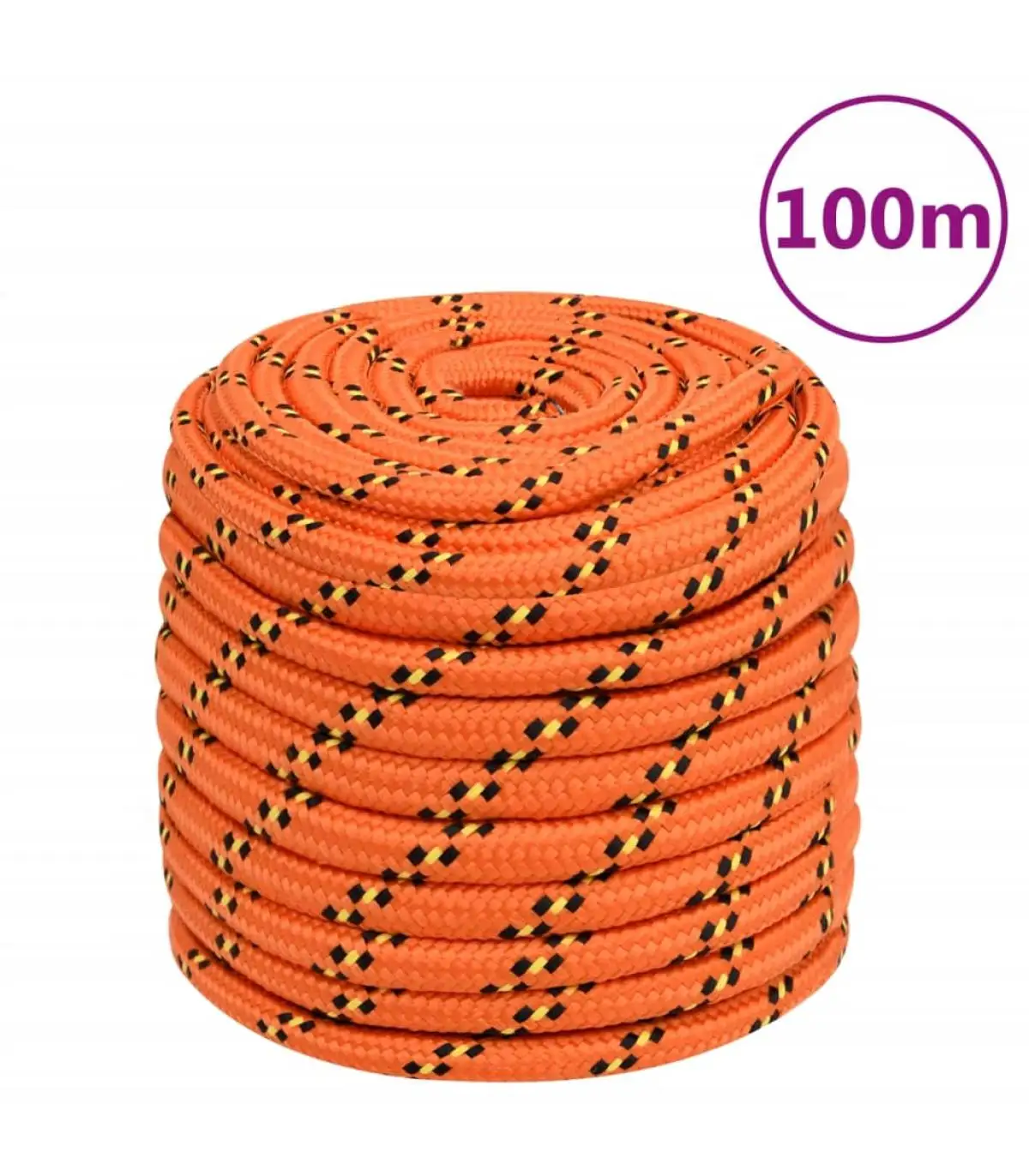 Metal ropes and ropes orange polypropylene boat rope 16 mm 100 m