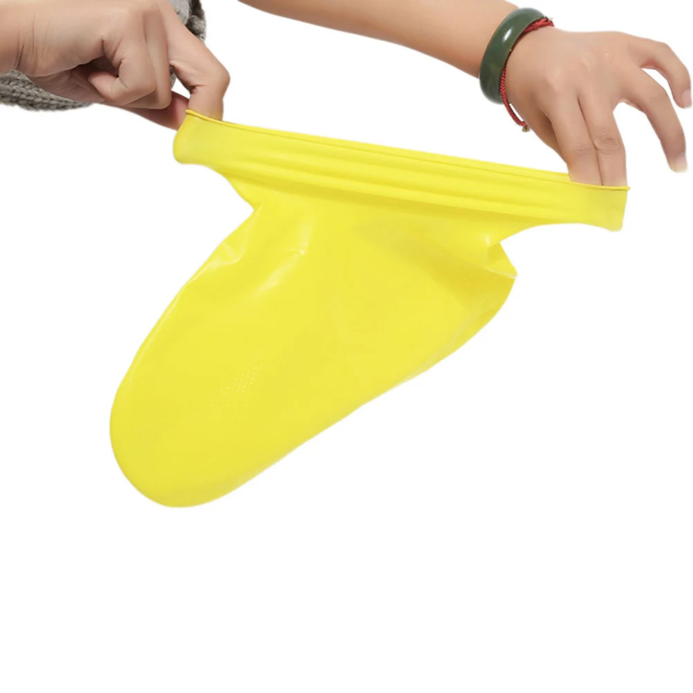Waterproof Disposable Elastic Latex Shoe Covers Size L Unisex Non-Slip Boot Covers for Rain Snow Hiking Camping