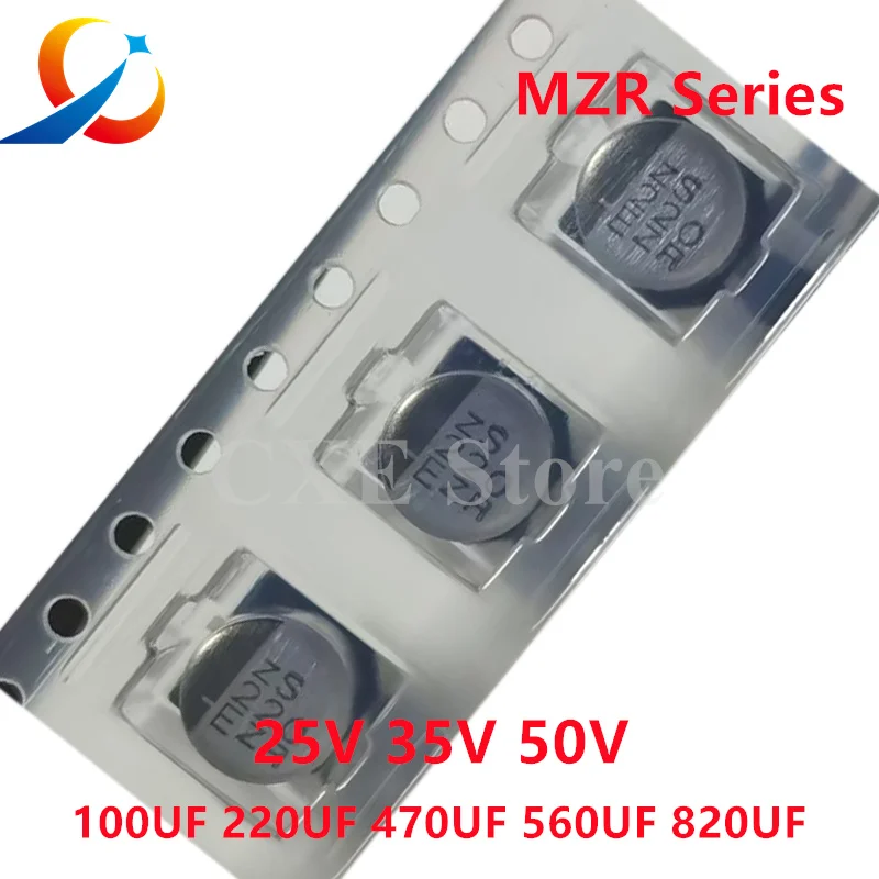 10PCS MZR 25V 35V50V 100UF 150UF 220UF 330UF 470UF 560UF 820UF NCC SMD Electrolytic Capacitors  NEW