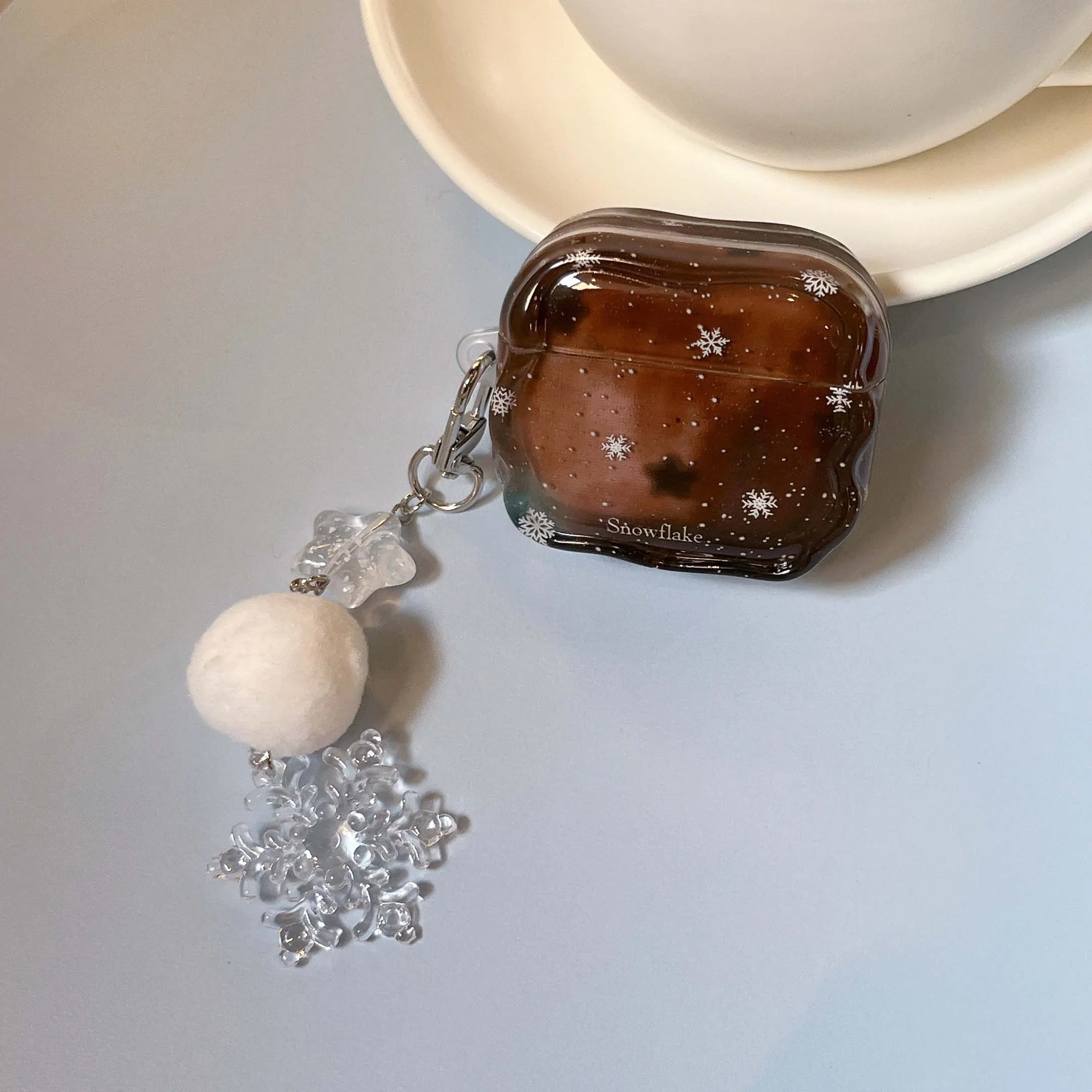 Buon Natale felice fiocco di neve imd custodia lucida per auricolari scatola di ricarica bluetooth wireless per apple airpods 3 pro 2nd 2 1 4 cover