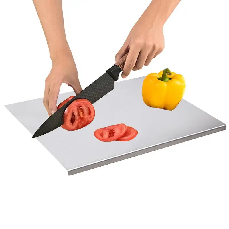 Cutting Board 1pcs Food Chopping Block Board  Stainless Steel Cutting Board Non-Slip Chopping Cutting Board Multifunctional Cook