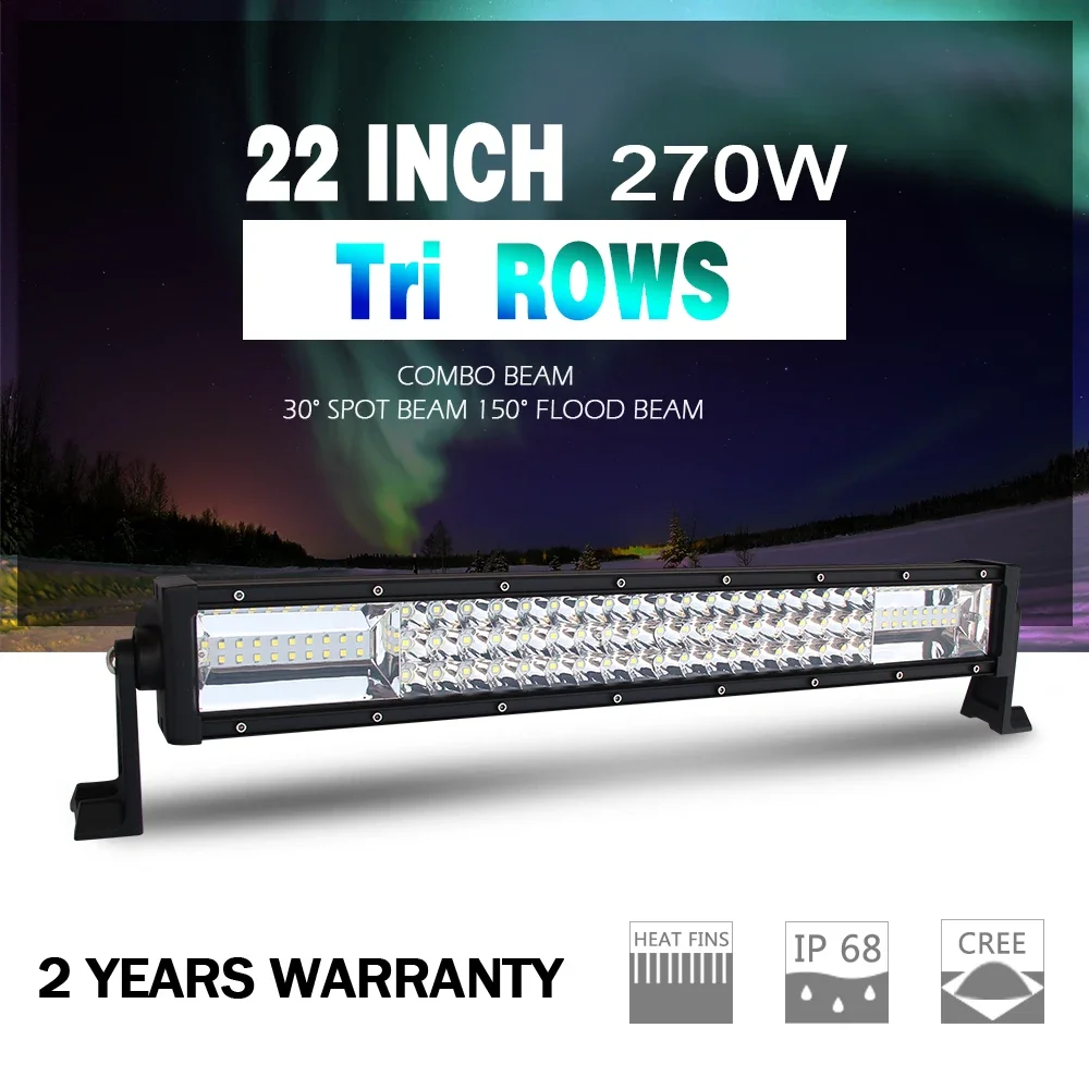 

HAOLIDE 22-дюймовая прямая светодиодная панель 6000k Spot Flood Combo Beam Led Offroad Driving Light для внедорожного автомобиля IP68 12 В 24 В