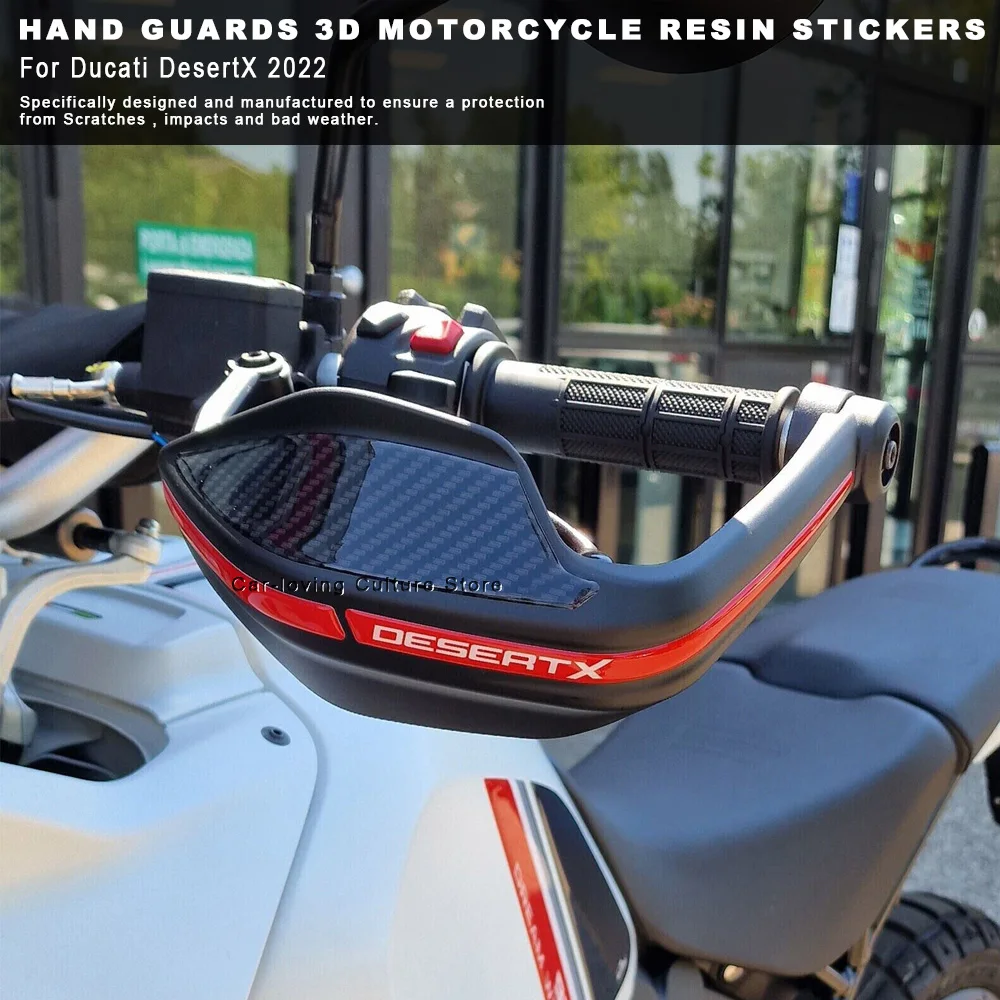 For Ducati DesertX 2022 Waterproof Protective Sticker Motorcycle Stickers Hand Guards 3D Motorcycle Resin Stickers