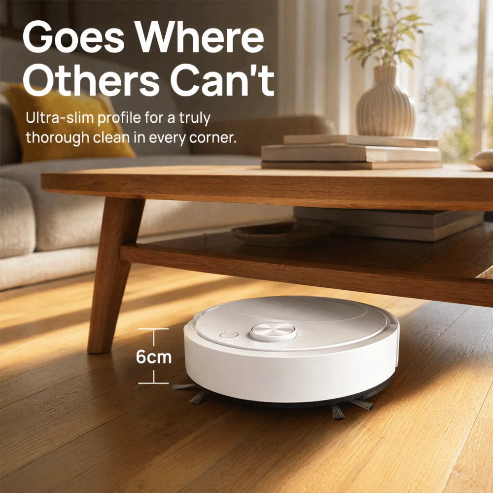 USB Charging Sweeping Robot 1500Pa Suction Smart Wireless Vacuum Cleaner Ultra Thin 3 In 1 Cleaning Machine Office Use