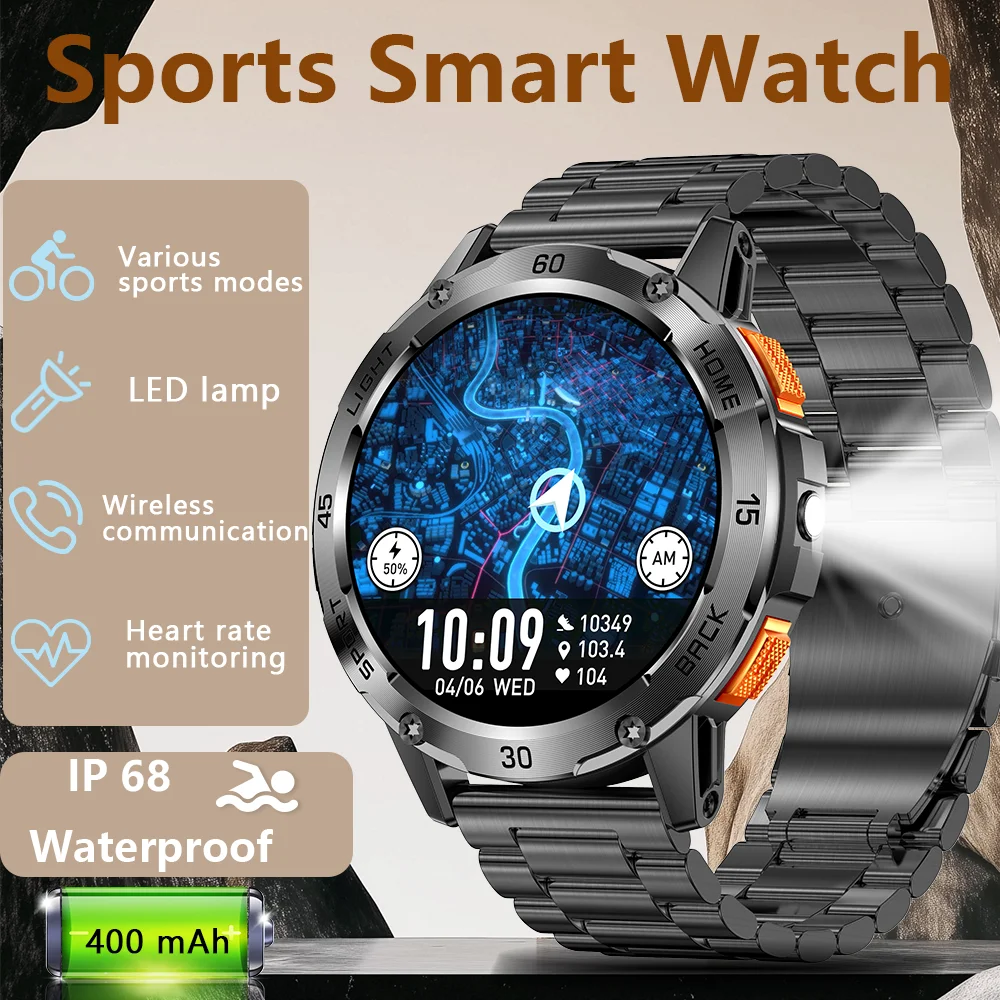 

Новинка 2024 года для XIAOMI HUAWEI, уличные умные часы, 1,53-дюймовый AMOLED-экран, мониторинг здоровья, IP68, водонепроницаемый компас, мужские умные часы