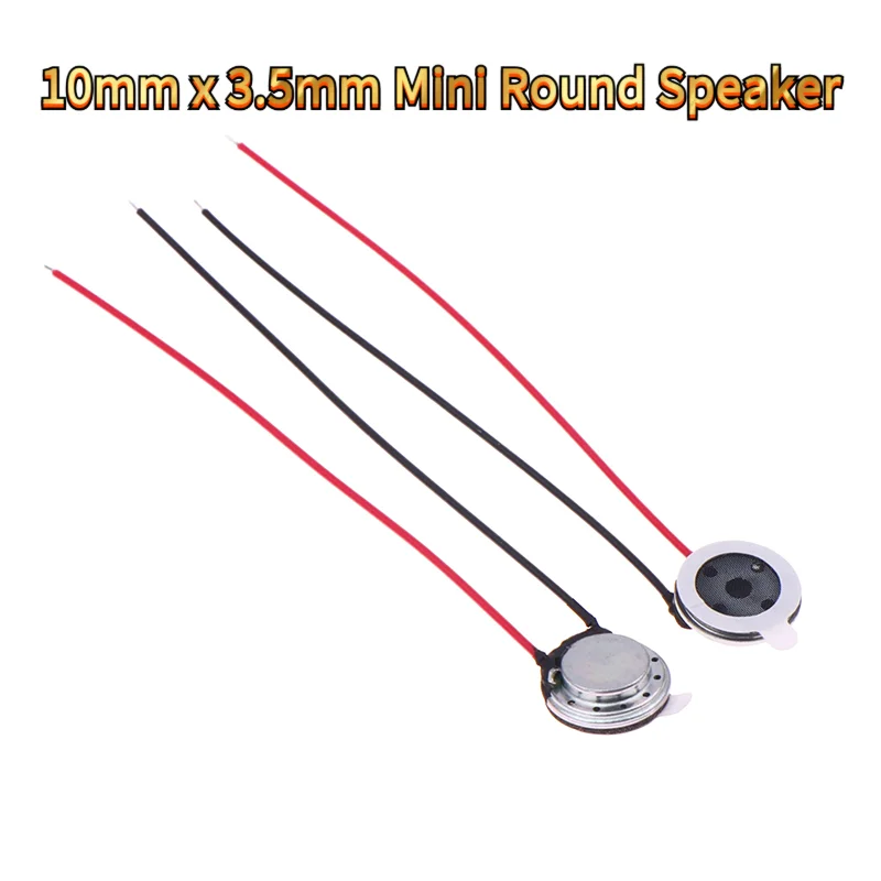 5/10-Pack 10mm Micro Loudspeaker, 8 Ohm 0.5W Internal Magnet