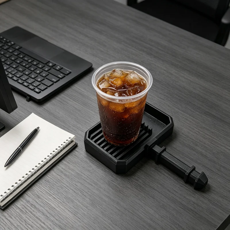 Cool Gothic-Style Sword-Shaped Drainage Tray, Decorative Cup Holder and Coaster, Multi-Purpose Tray, Can Hold Drinks, Small Desktop Accessories, and Miscellaneous Trinkets