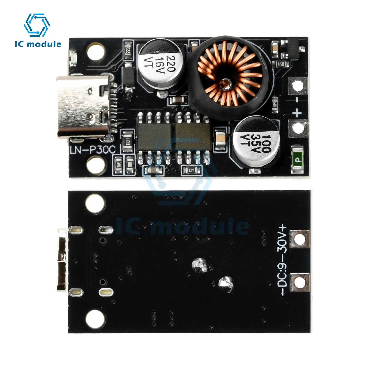 30W PD3.0 & QC3.0 Fast Charge Module Type-C Car Charger Module Mobile Phone Fast Charging Module