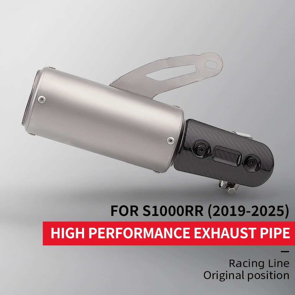 Motorcycle Titanium Exhaust System Muffler Motorcross Tip Escape Moto Racing Slip On 2019 - 2025 S1000RR