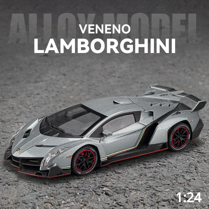 

Спортивный автомобиль Lamborghini Veneno 1:24, модель литая автомобиля из металлического сплава, детские игрушки, коллекционные подарки F573